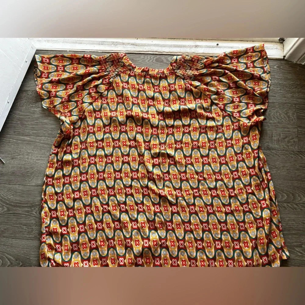 Rose + Olive Bohemian Short Sleeve Blouse Bundle (2 Tops) - 3x - Picture 9 of 11